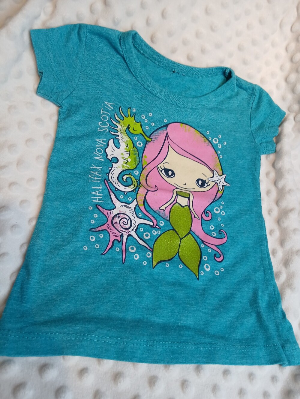 3/$10 2T Mermaid Shirt Nova Scotia Canada Seahorse Ocean Girls Clothing